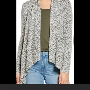 Animal print open cardigan very soft soft. Size small.NWT